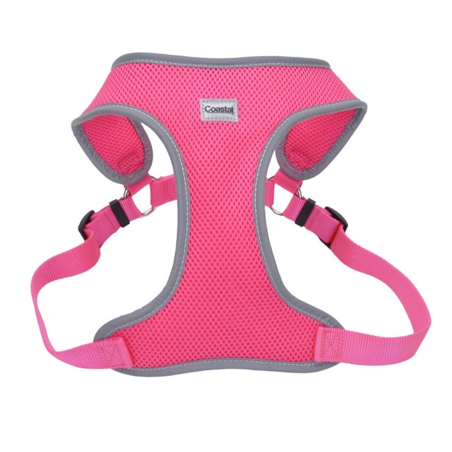 Arnés reflective wrap adjustable dog, neon pink